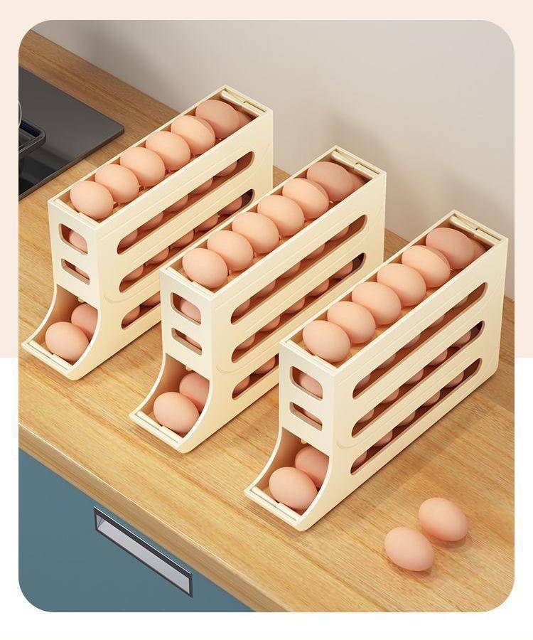 Easy Access Rolling Egg Storage for Fridge