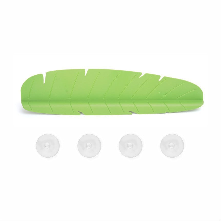 Banana Leaves Sink Water Baffle – Suction Cup Anti‑Splash Plate