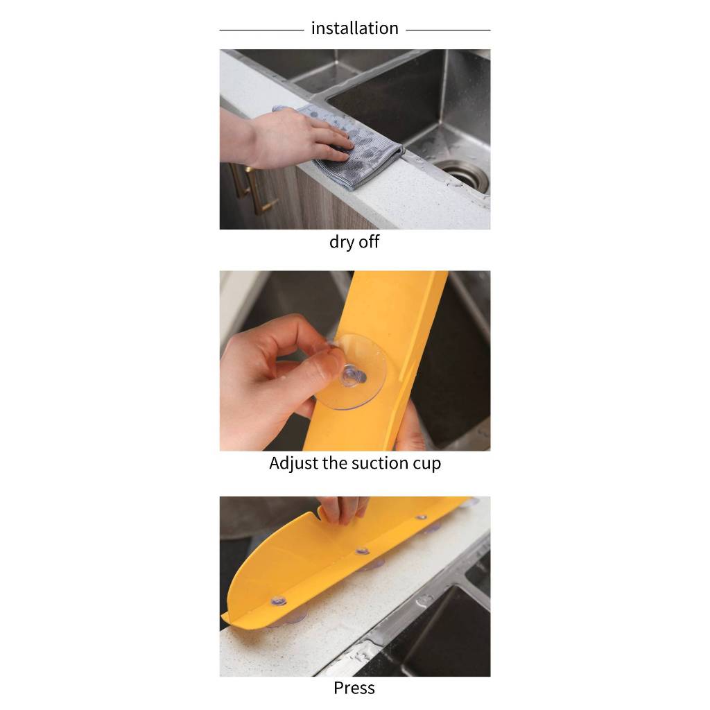 Banana Leaves Sink Water Baffle – Suction Cup Anti‑Splash Plate