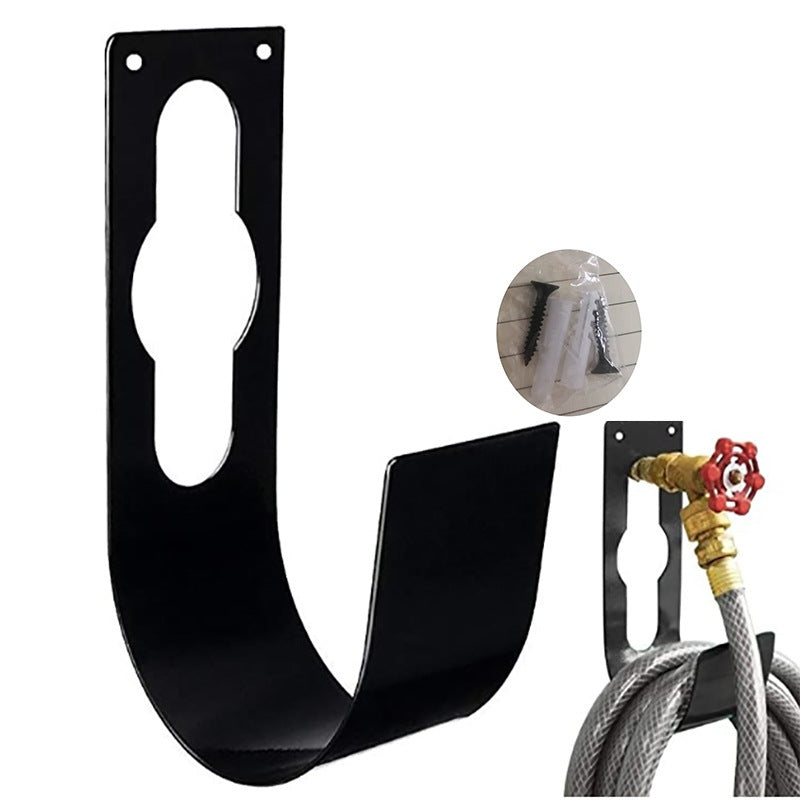Metal Water Pipe Storage Rack | Heavy Duty Wall Mounted Hose Hook for Home & Garden