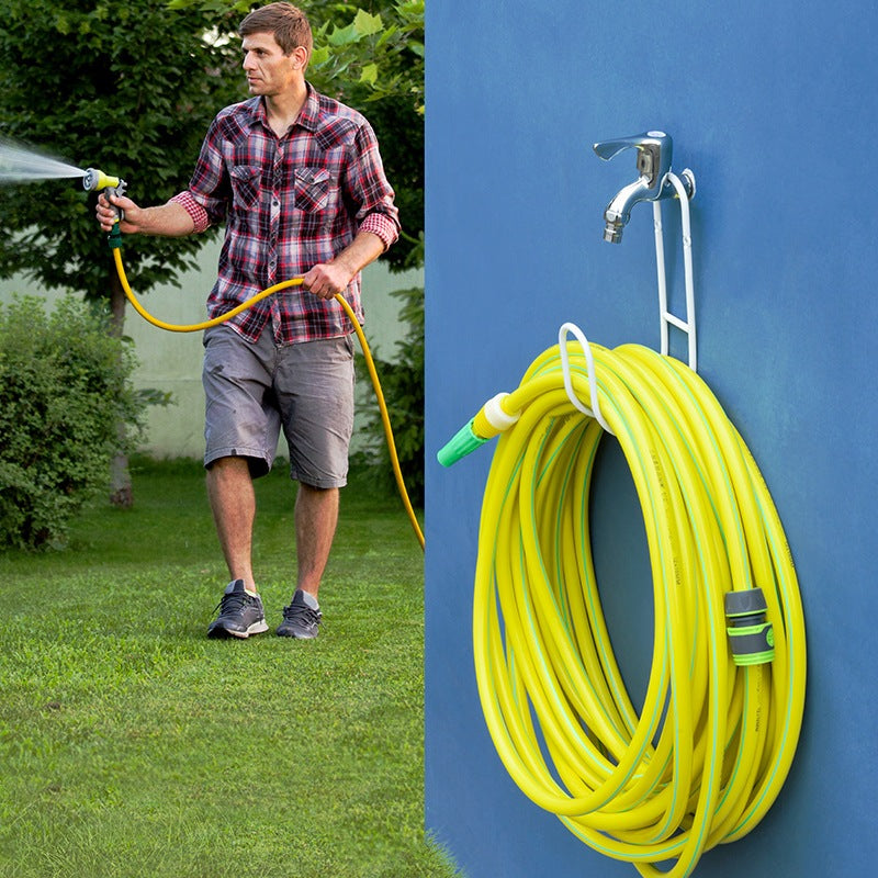 Metal Water Pipe Storage Rack | Heavy Duty Wall Mounted Hose Hook for Home & Garden