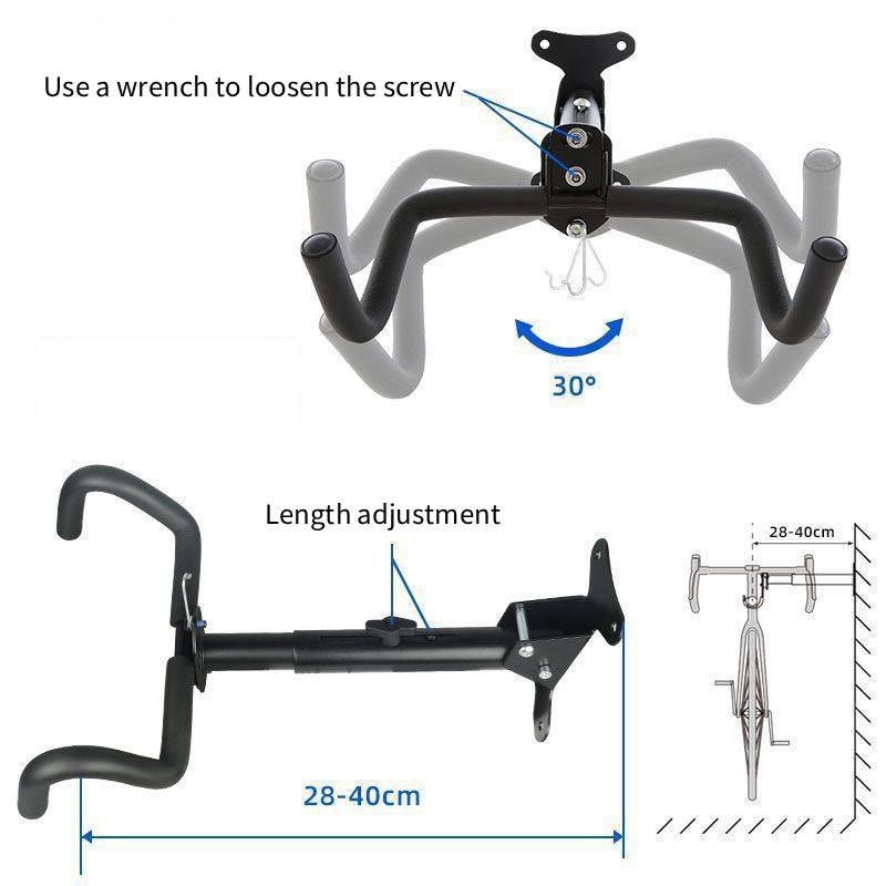 Space Saving Foldable Bike Wall Hanger for Home or Office